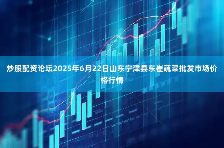 炒股配资论坛2025年6月22日山东宁津县东崔蔬菜批发市场价格行情